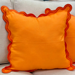 Orange Ruffle Pillow