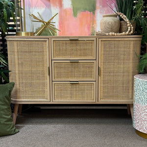 Natural Cane Cabinet