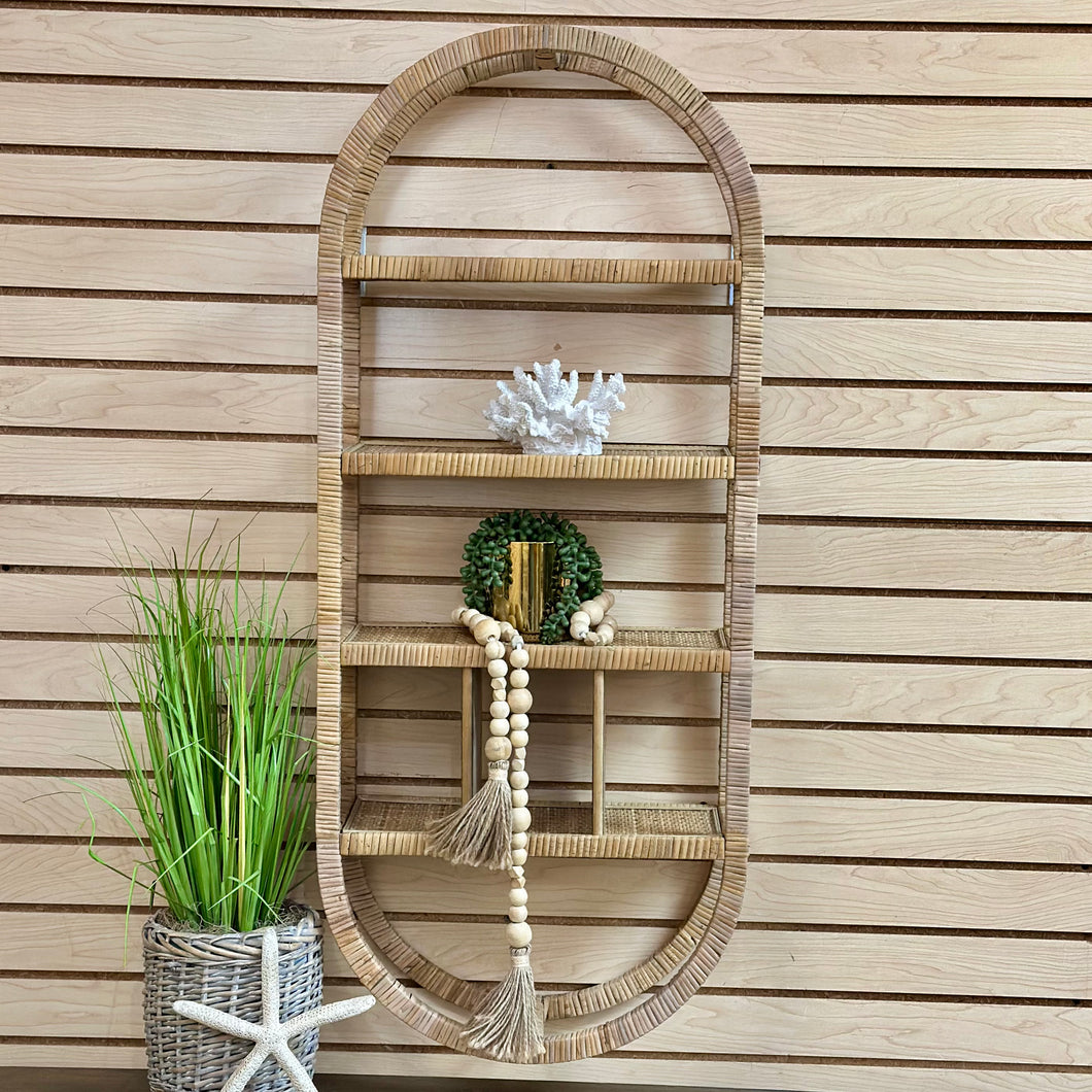 LG Rattan Wall Shelf
