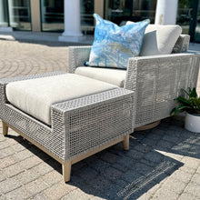 Load image into Gallery viewer, Lt Beige Outdoor Swivel Chair &amp; Ottoman

