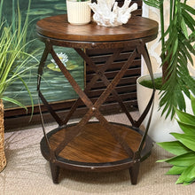 Load image into Gallery viewer, Industrial Wood Side Table
