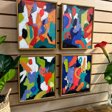 Load image into Gallery viewer, Set/4 Colorful Abstract Oil Paintings
