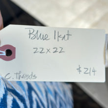Load image into Gallery viewer, Blue Ikat Down Pillow
