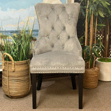Load image into Gallery viewer, Grey Velvet Dining Chair
