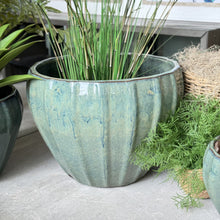 Load image into Gallery viewer, XL Verdi Ridged Ceramic Pot
