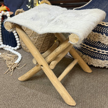 Load image into Gallery viewer, Cowhide Folding Stool
