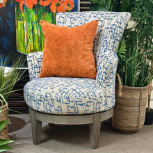 Load image into Gallery viewer, Blue Geometric Swivel Chair
