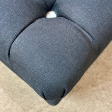 Load image into Gallery viewer, Black Square Ottoman W/Castors
