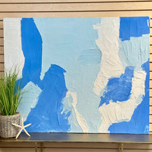 Load image into Gallery viewer, Handpainted Blue/White Abstract
