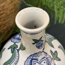 Load image into Gallery viewer, Blue/Green Floral Vase
