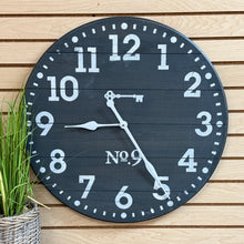 Load image into Gallery viewer, Grey Wooden Clock
