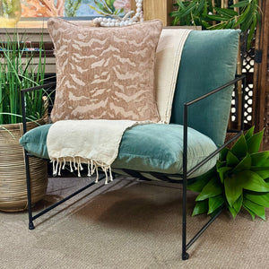 Black Iron Green Chair