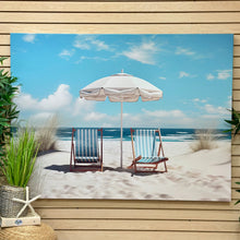 Load image into Gallery viewer, Beach Chairs On Beach Canvas
