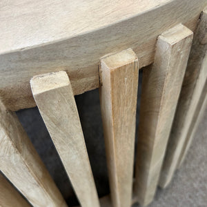 Round Mango Wood Coffee Table