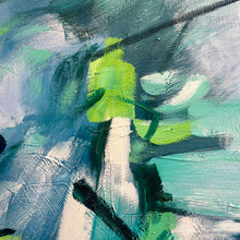 Load image into Gallery viewer, Lg Blue/Aqua Abstract Art
