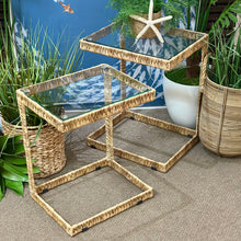 Load image into Gallery viewer, Set/2 Hyacinth Nesting Tables
