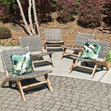 Load image into Gallery viewer, Gray Strap Outdoor Chair
