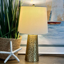 Load image into Gallery viewer, Hammered Gold Lamp
