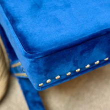 Load image into Gallery viewer, Blue Velvet Stool
