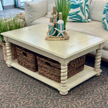Load image into Gallery viewer, Beige Coffee Table w/ Baskets
