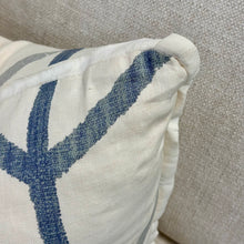 Load image into Gallery viewer, LG Blue/Grey Down Designer Pillow
