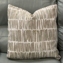 Load image into Gallery viewer, Taupe/Aqua Down Pillow
