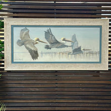 Load image into Gallery viewer, Three Flying Pelicans Giclee
