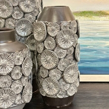 Load image into Gallery viewer, Med Grey Medallion Vase
