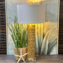 Load image into Gallery viewer, Gold Bamboo Lamp
