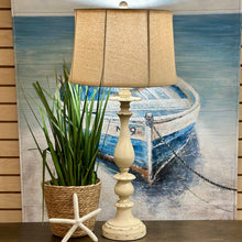 Load image into Gallery viewer, Distressed Tall Ivory Lamp
