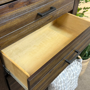 5DRW Rustic Wood Tall Dresser