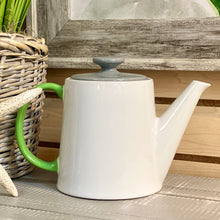 Load image into Gallery viewer, White/Green Tea Pot
