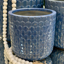 Load image into Gallery viewer, SM Embossed Blue Planter

