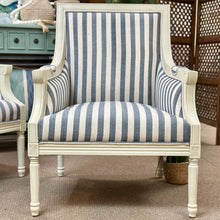 Load image into Gallery viewer, Blue Striped Accent Chair
