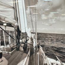 Load image into Gallery viewer, B&amp;W Sailboat Art
