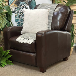 Basset Mocha Leather Recliner