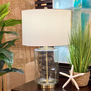 Dimpled Glass Table Lamp