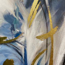 Load image into Gallery viewer, Gold/Blue/Black Abstract

