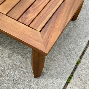 4PC Navy/Acacia Wood Outdoor Set