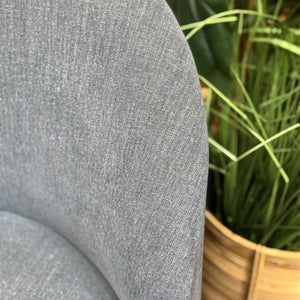 Denim Rolling Dining Chair