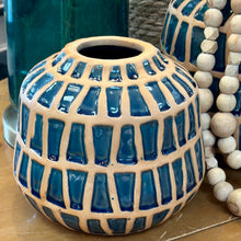 Load image into Gallery viewer, Sm Blue Tile Vase
