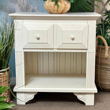 Load image into Gallery viewer, Antiqued White Nightstand
