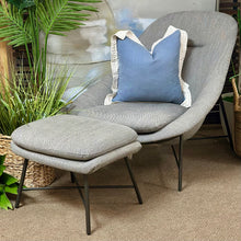 Load image into Gallery viewer, Grey Modern Chair &amp; Ottoman
