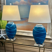 Load image into Gallery viewer, Blue Swirl Lamp

