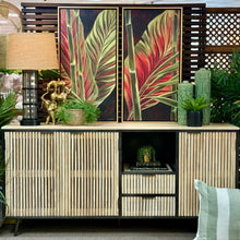 Load image into Gallery viewer, Fluted Wood/Metal Cabinet
