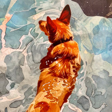 Load image into Gallery viewer, Framed Corgi Giclee
