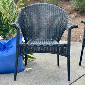Black Woven Outdoor Chair