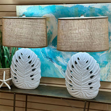 Load image into Gallery viewer, White Ceramic Leaf Lamp
