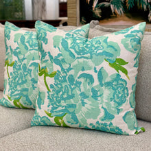 Load image into Gallery viewer, Peonies Down Designer Pillow
