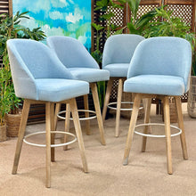 Load image into Gallery viewer, Blue Swivel Barstool
